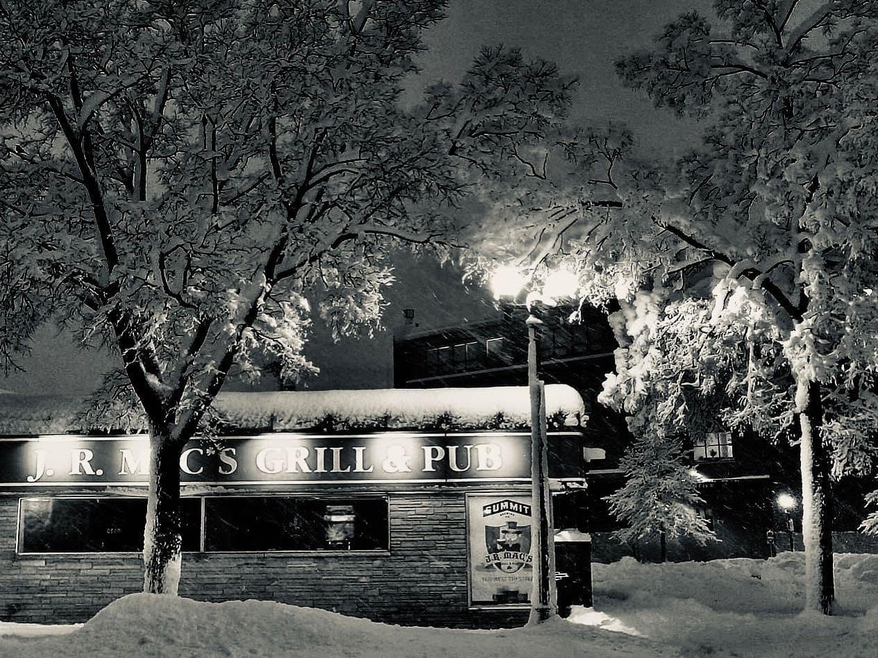 J.R. Mac’s in the Snow Historic West 7th Street Bar and Grill in St Paul Minnesota.